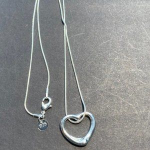 Open Heart Sterling Silver Necklace